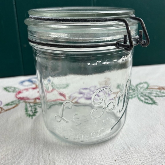 Vintage Le Parfait bale wire glass flip-top jar, wide opening - Picture 1 of 11